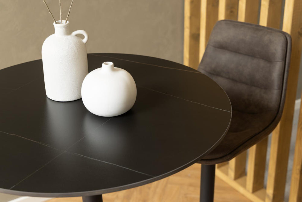 Dune Round Bar Table with Highstool in Living Room Setting