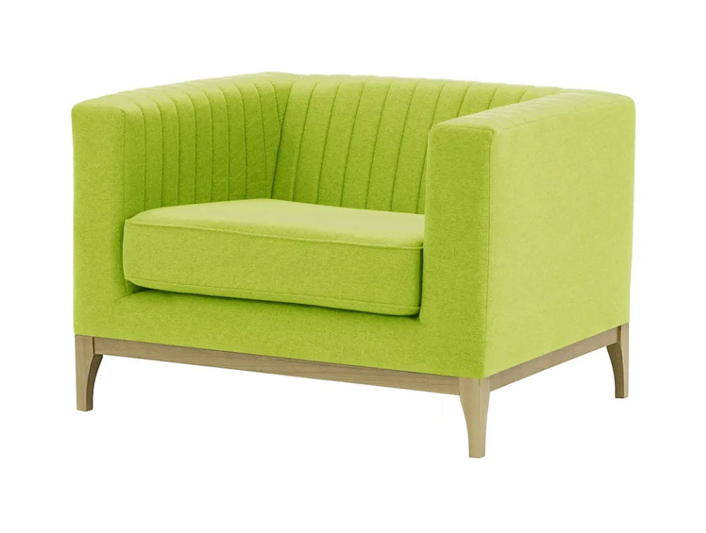 Edwin Armchair - Lime and Wax Black