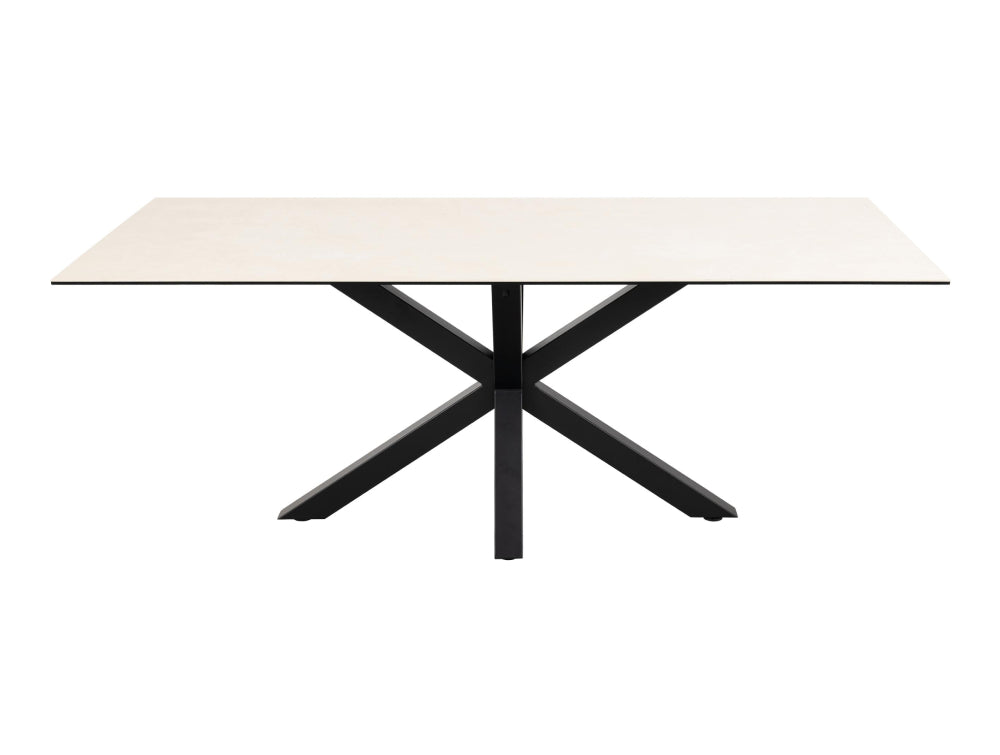 Evan Rectangular Dining Table Beige 2