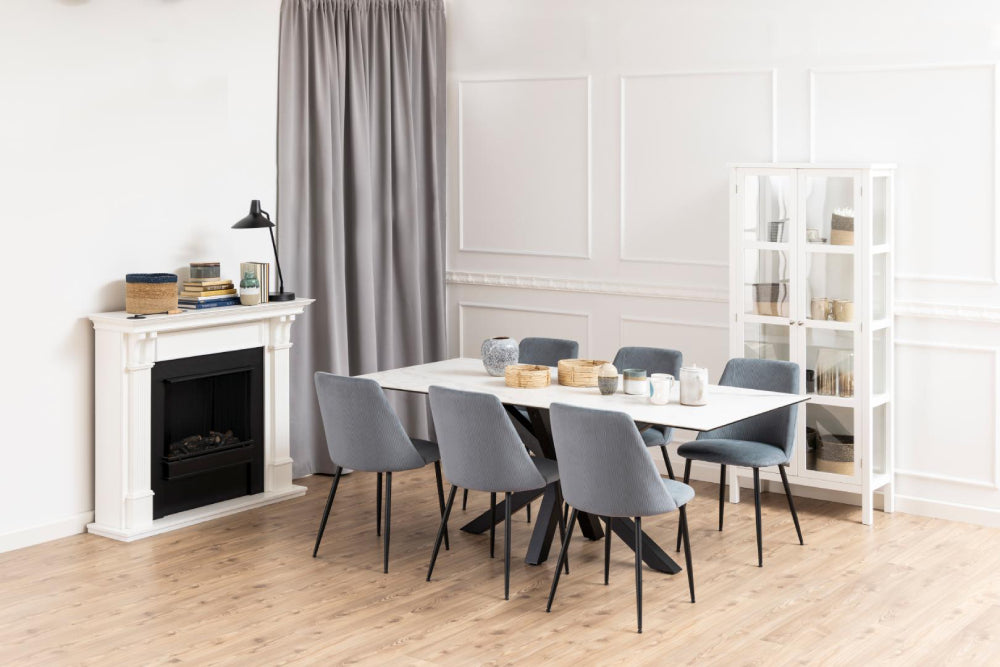 Evan-Rectangular-Dining-Table-White-Marble-with-Table-Lamp-and-Shelves-in-Dining-Setting-3