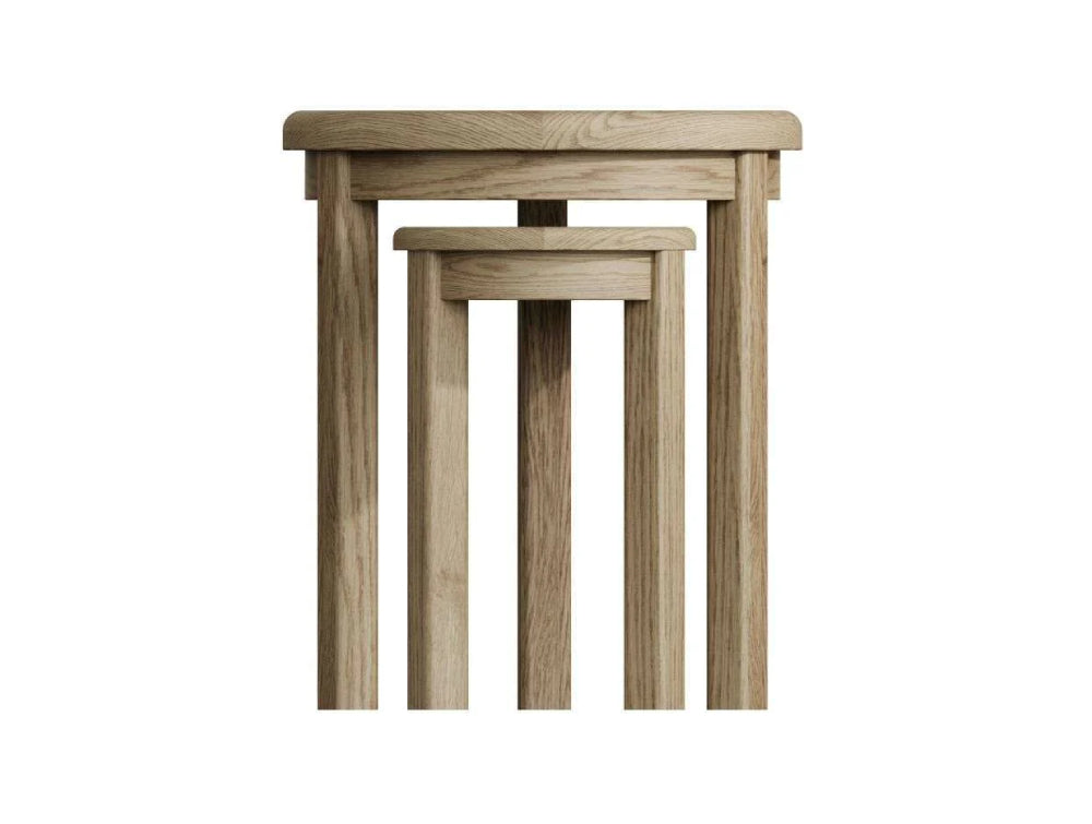 Haven Round Nest of 2 Tables Warm Oak 3