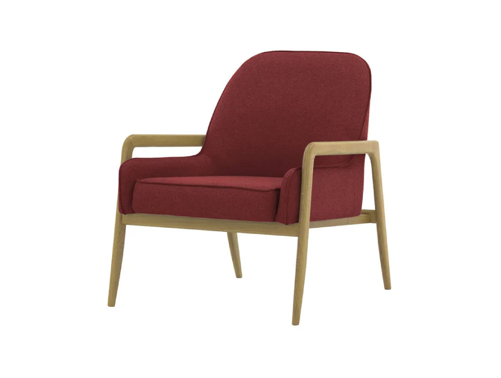 Hugo Armchair - Burgundy and Wax Black
