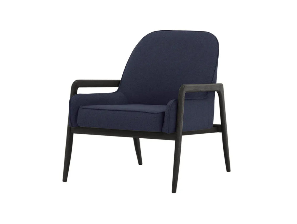 Hugo Armchair - Navy Blue and Black