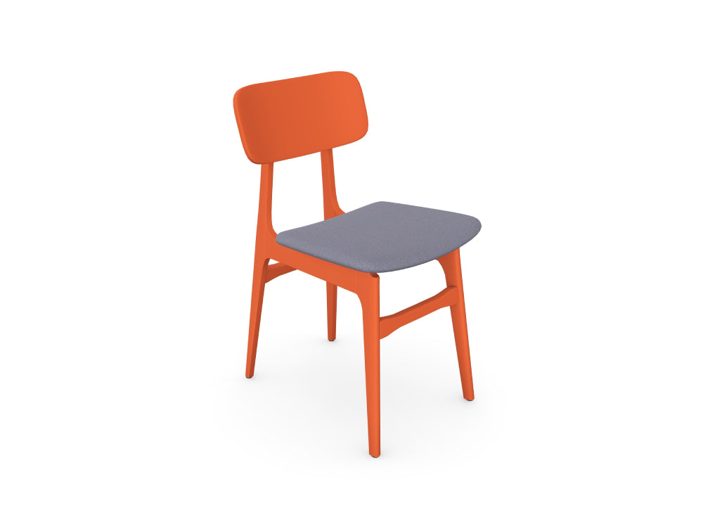 Verge Wooden Chair with Upholstered Seat Pad