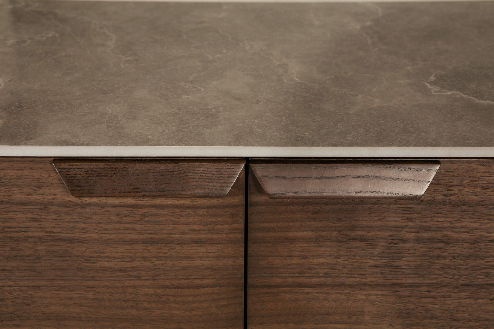Corso Wooden Sideboard Latte Door Handle Detail