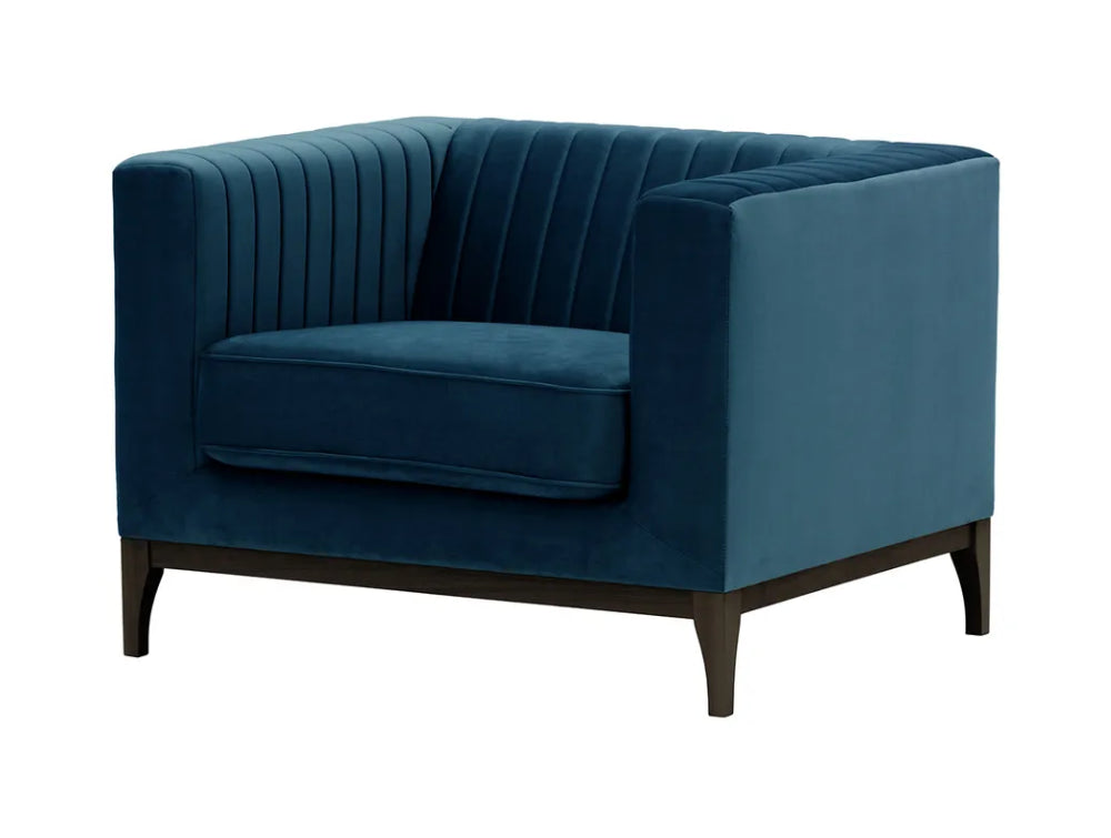 Edwin Armchair - Blue and Black