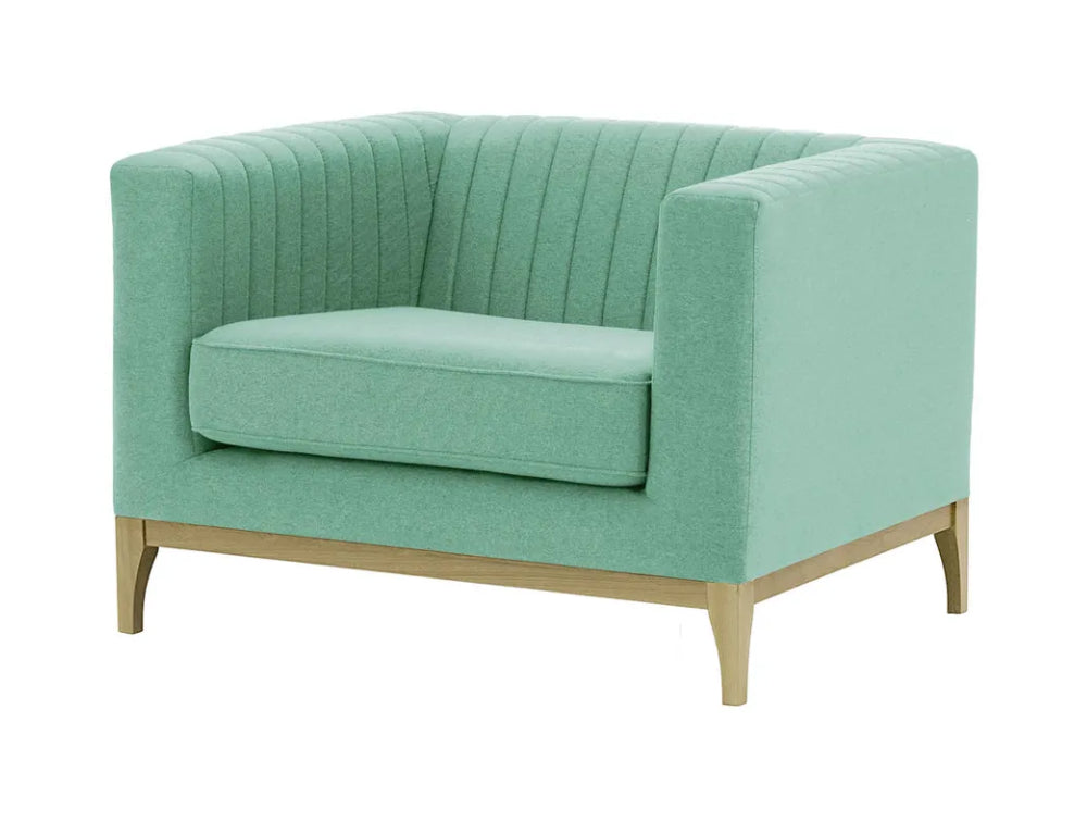 Edwin Armchair - Light Blue and Wax Black