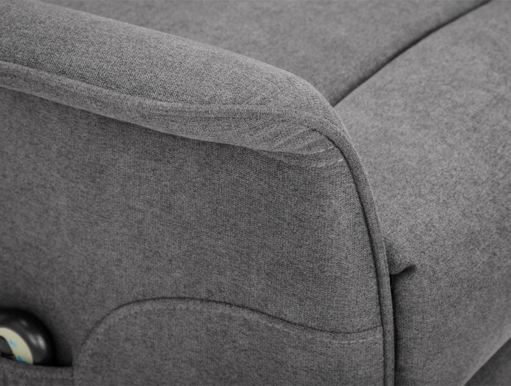 Ellie Rise and Tilt Chair Charcoal with its Armrest Detail