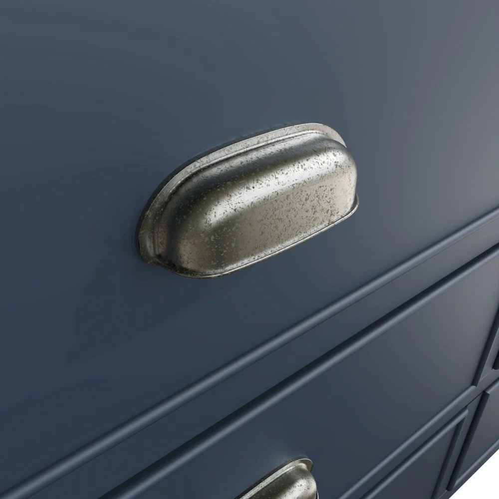 Hadley 6 Drawer Chest Blue Handle Detail