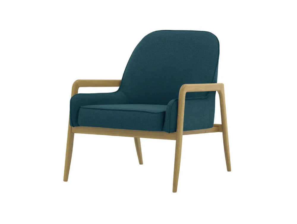 Hugo Armchair - Blue (Malmo 81) and Wax Black