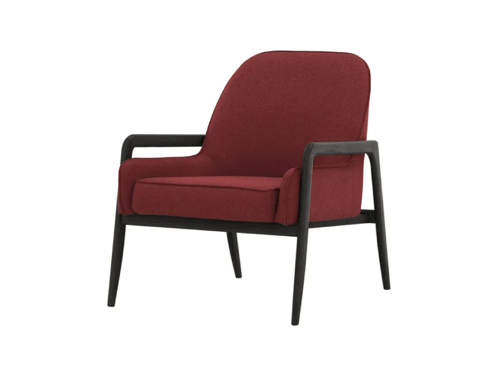 Hugo Armchair - Burgundy and Black