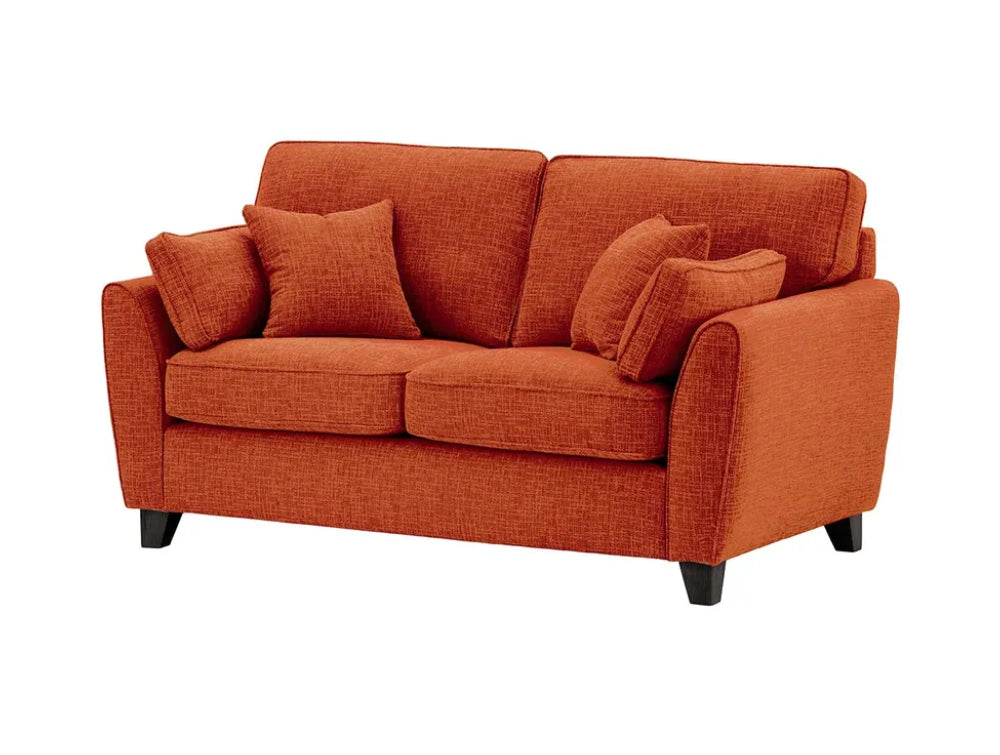 Jackson 2 Seater Sofa - Burnt Orange and Black