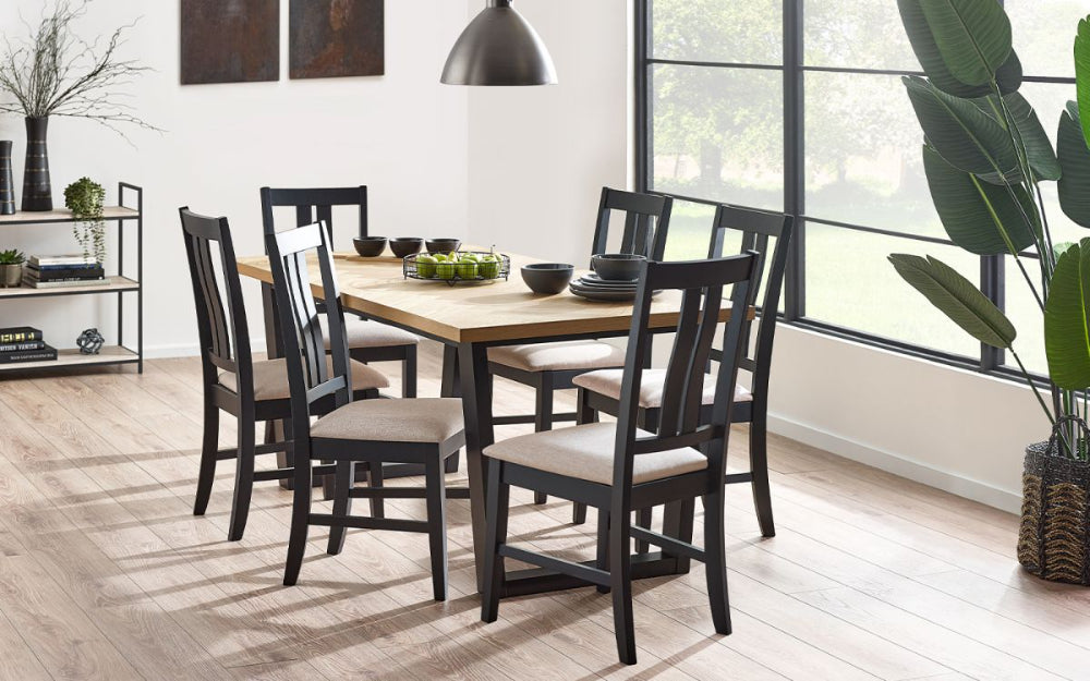 Linwood Dining Table with Chairs and Indoor Plant in Dining Setting 2