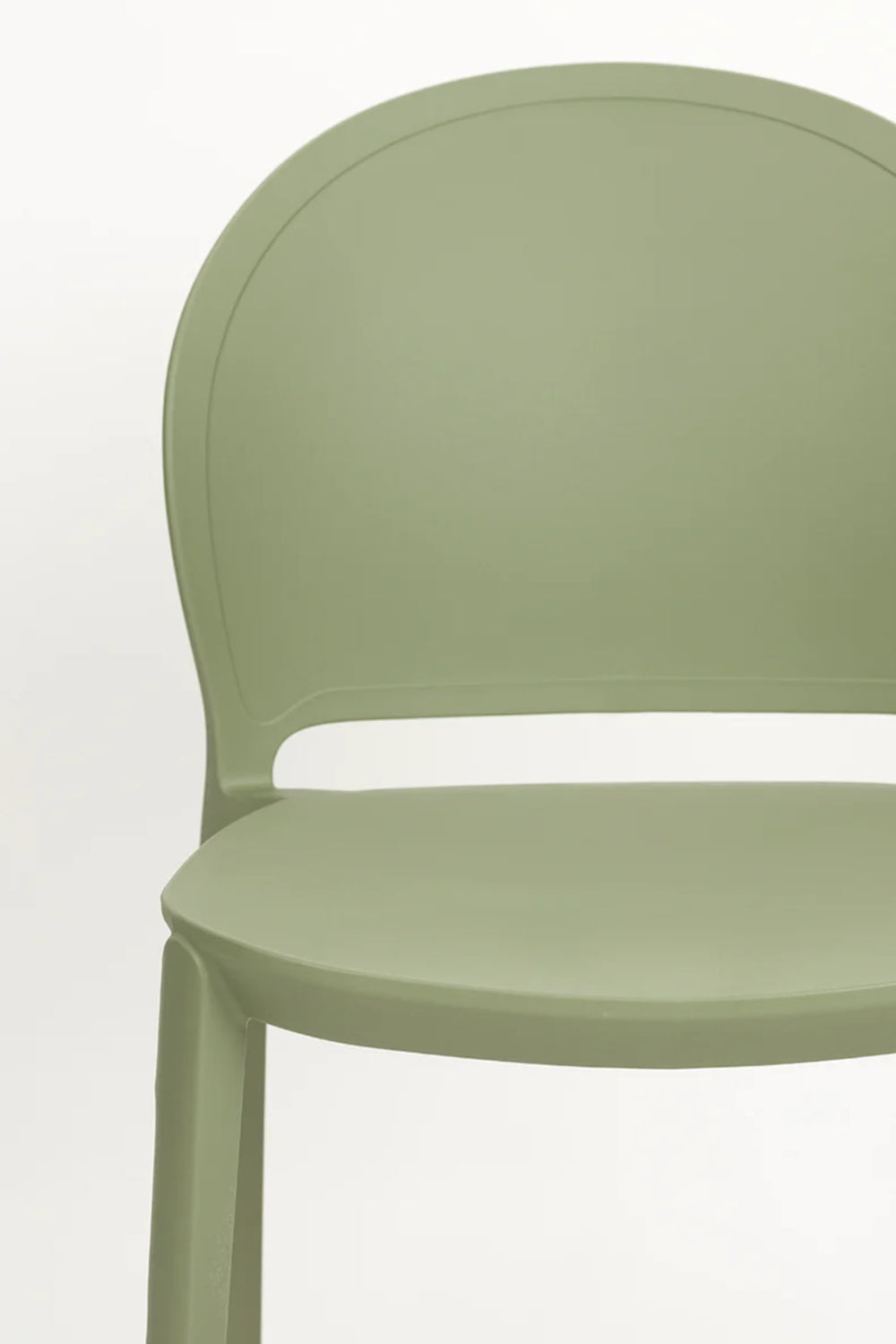 Obi Stackable Outdoor Chair Green Seat and Backrest Detail