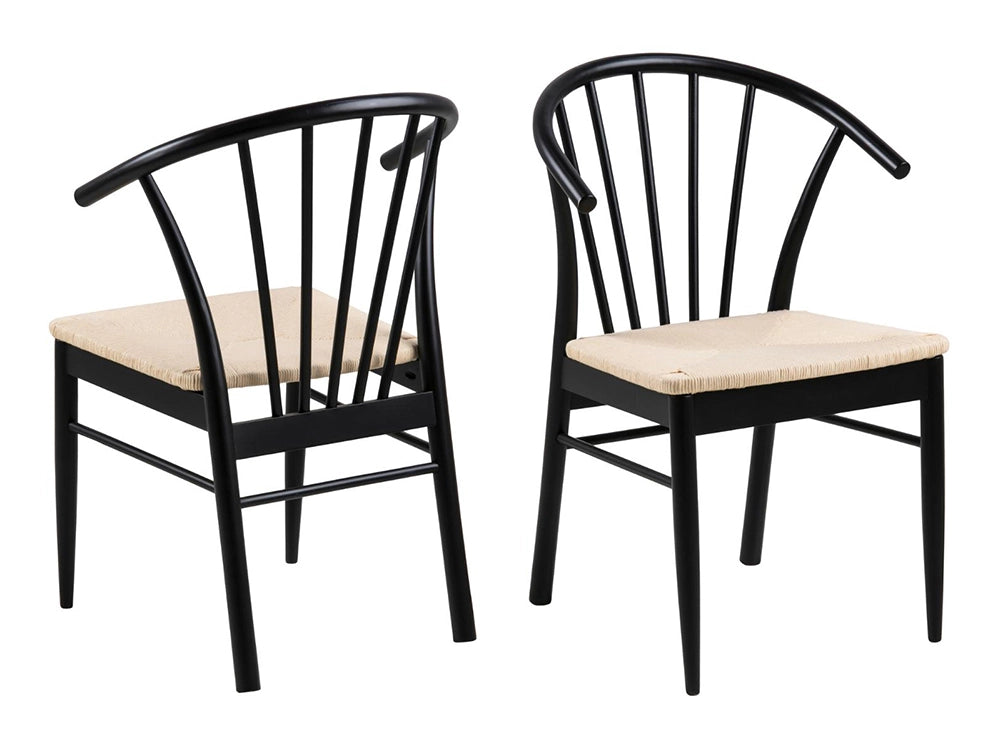 Sam Dining Chair Off White Black