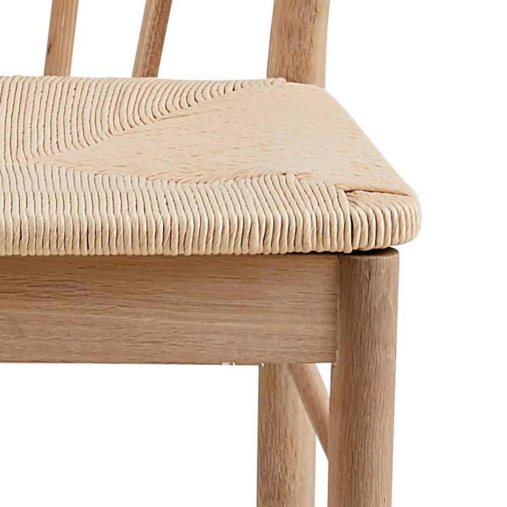 Sam Dining Chair Off White White Seat Corner Detail 2