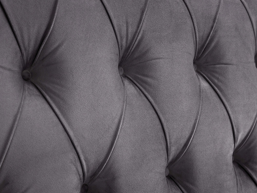 Tina Button Tufted Bed Fabric Detail