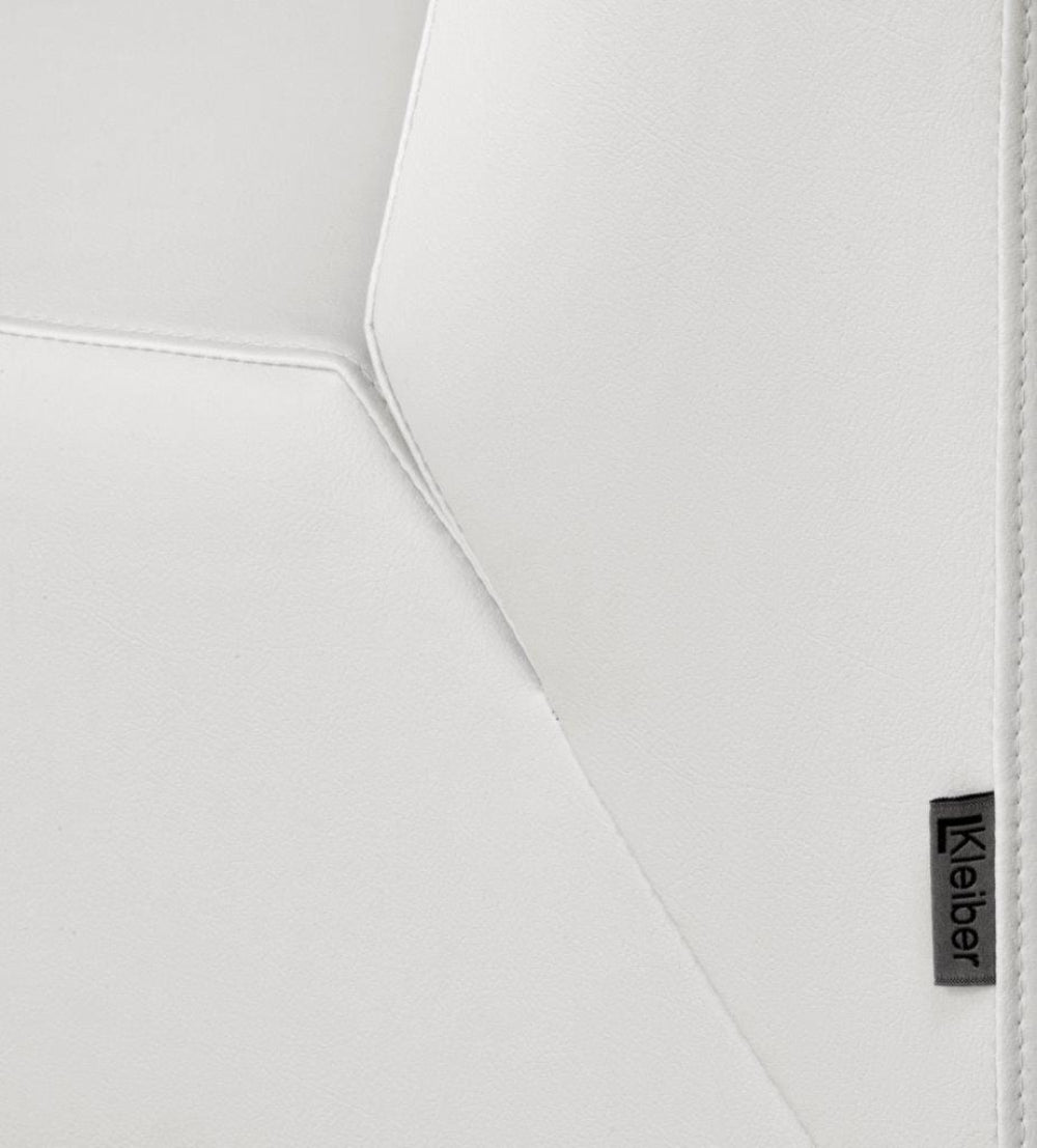 Verso Upholstered Sofa in White Finish Seat Corner Detail